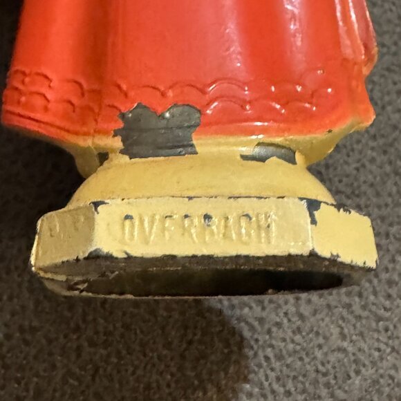 D C Overbagh Infant Of Prague Figurine Statue Catholic Statue Cast Metal 5" Vtg - Picture 10 of 16